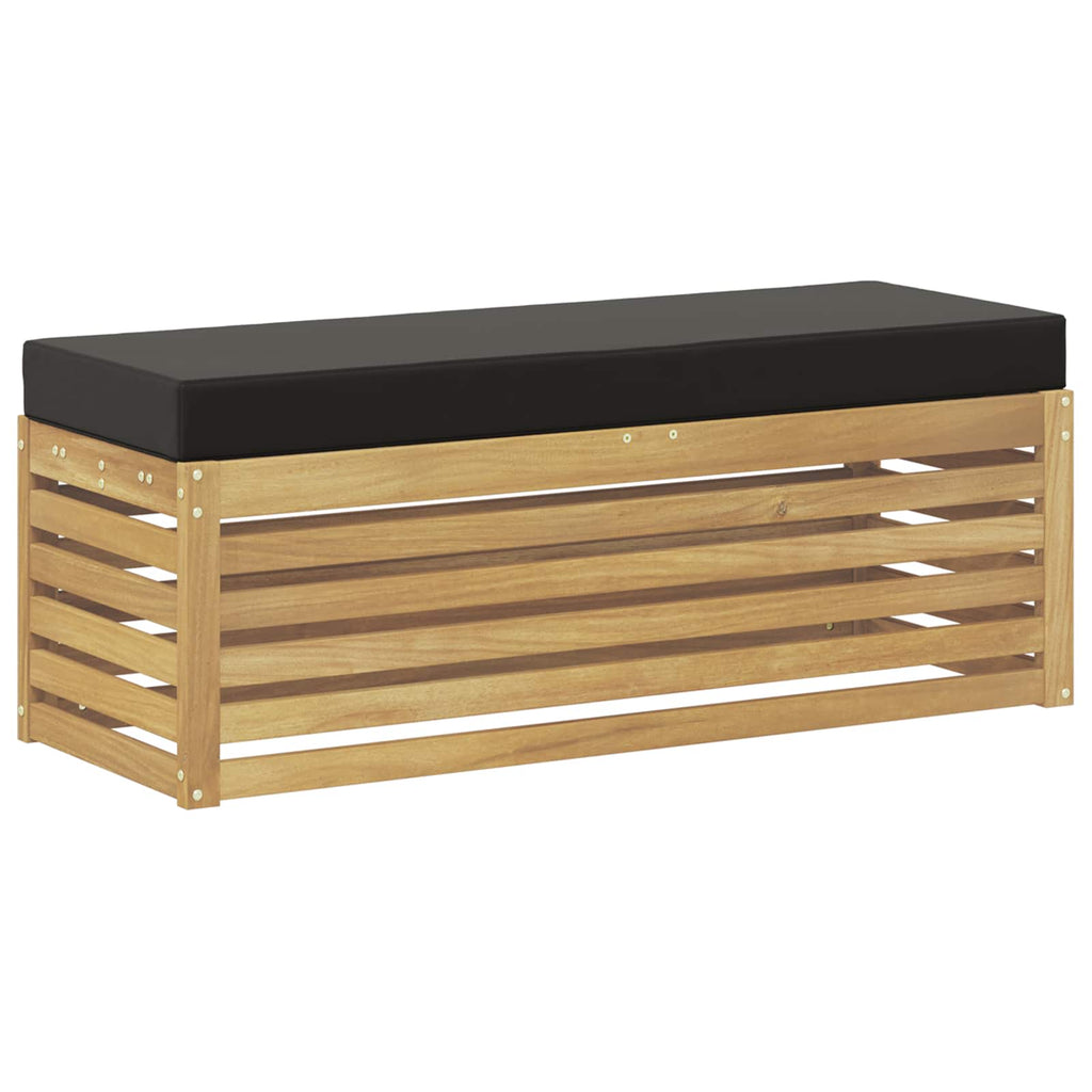 Outdoor Hocker Bank Weiß 115 x 43 x 45 cm Massivholz Akazie