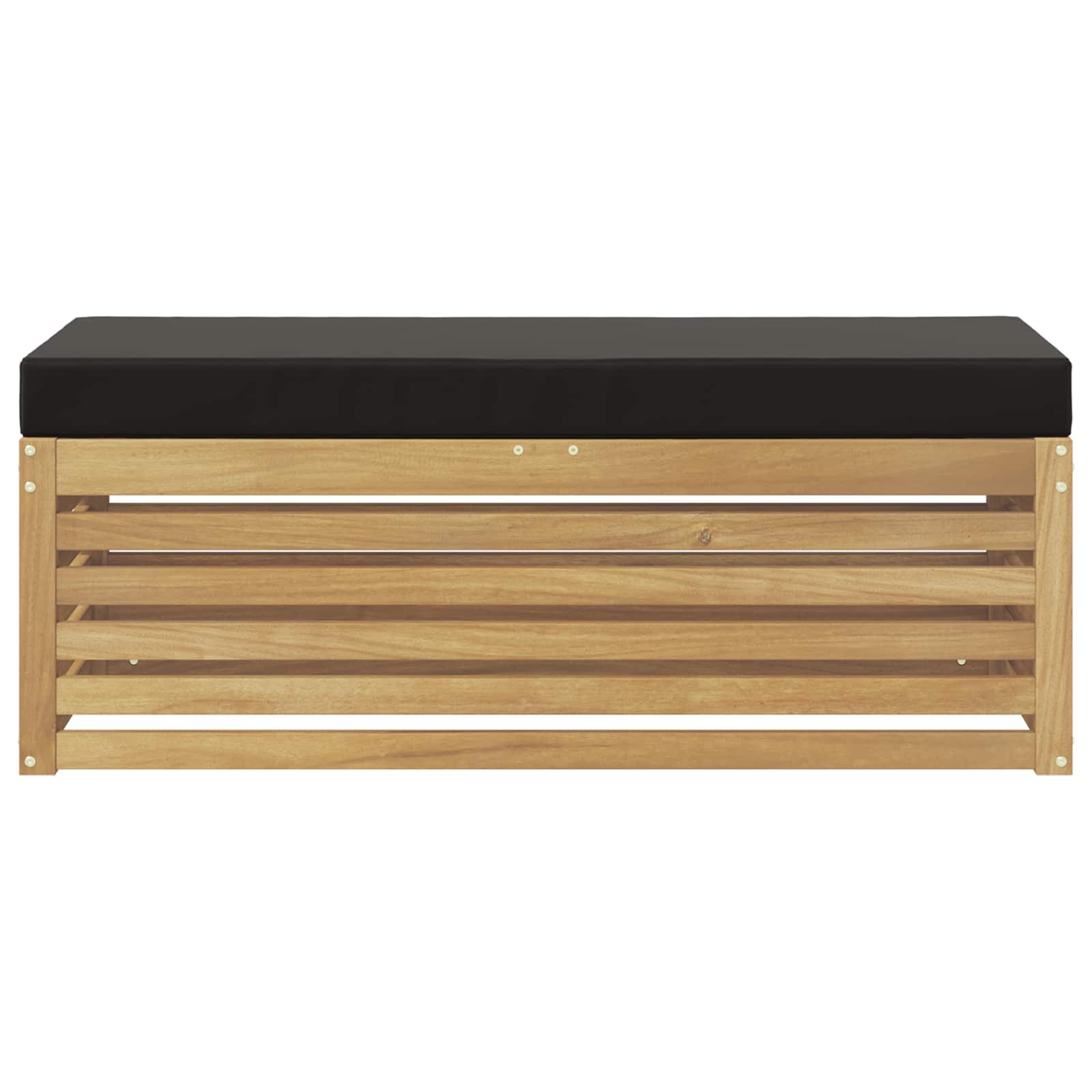 Outdoor Hocker Bank Weiß 115 x 43 x 45 cm Massivholz Akazie