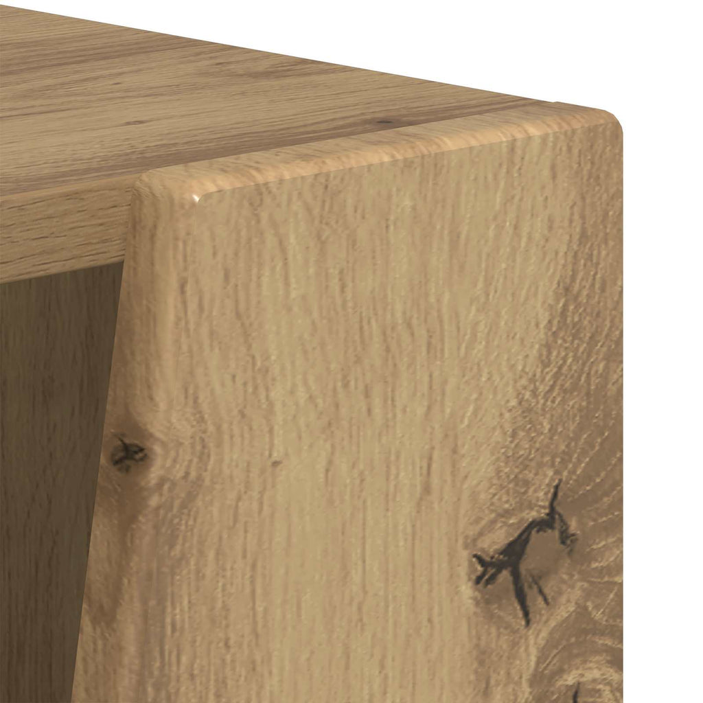 Seitenregal Artisan-Eiche 33 x 32 x 70,5 cm Holzwerkstoff