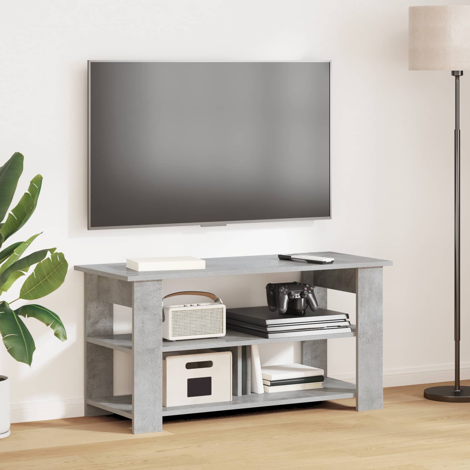 TV-Ständer Beton Grau 100 x 40 x 50 cm