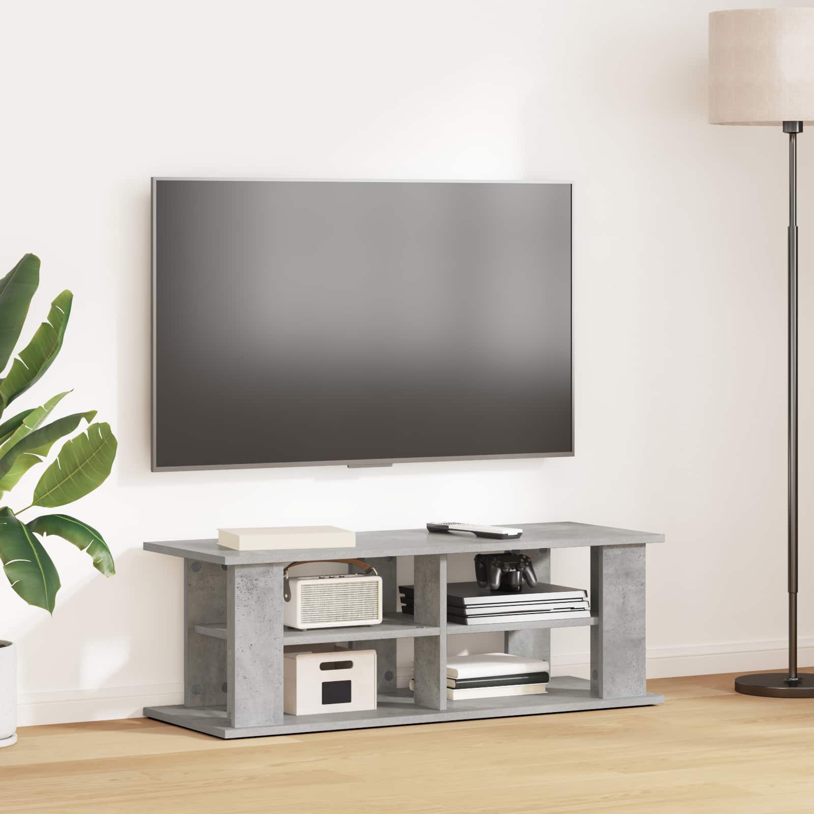 TV-Ständer Beton Grau 96 x 35 x 33,5 cm
