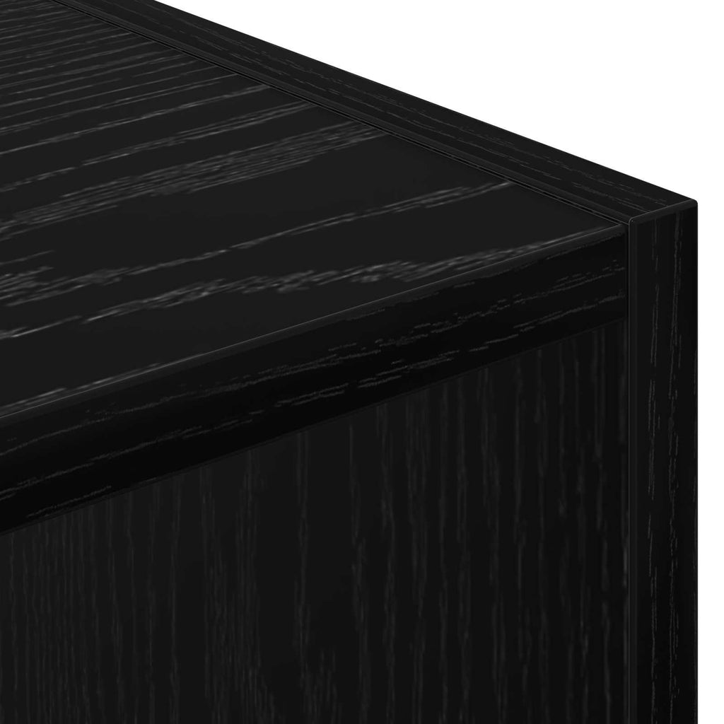 Sideboard Schwarz Eichen-Optik 90 x 30 x 90 cm