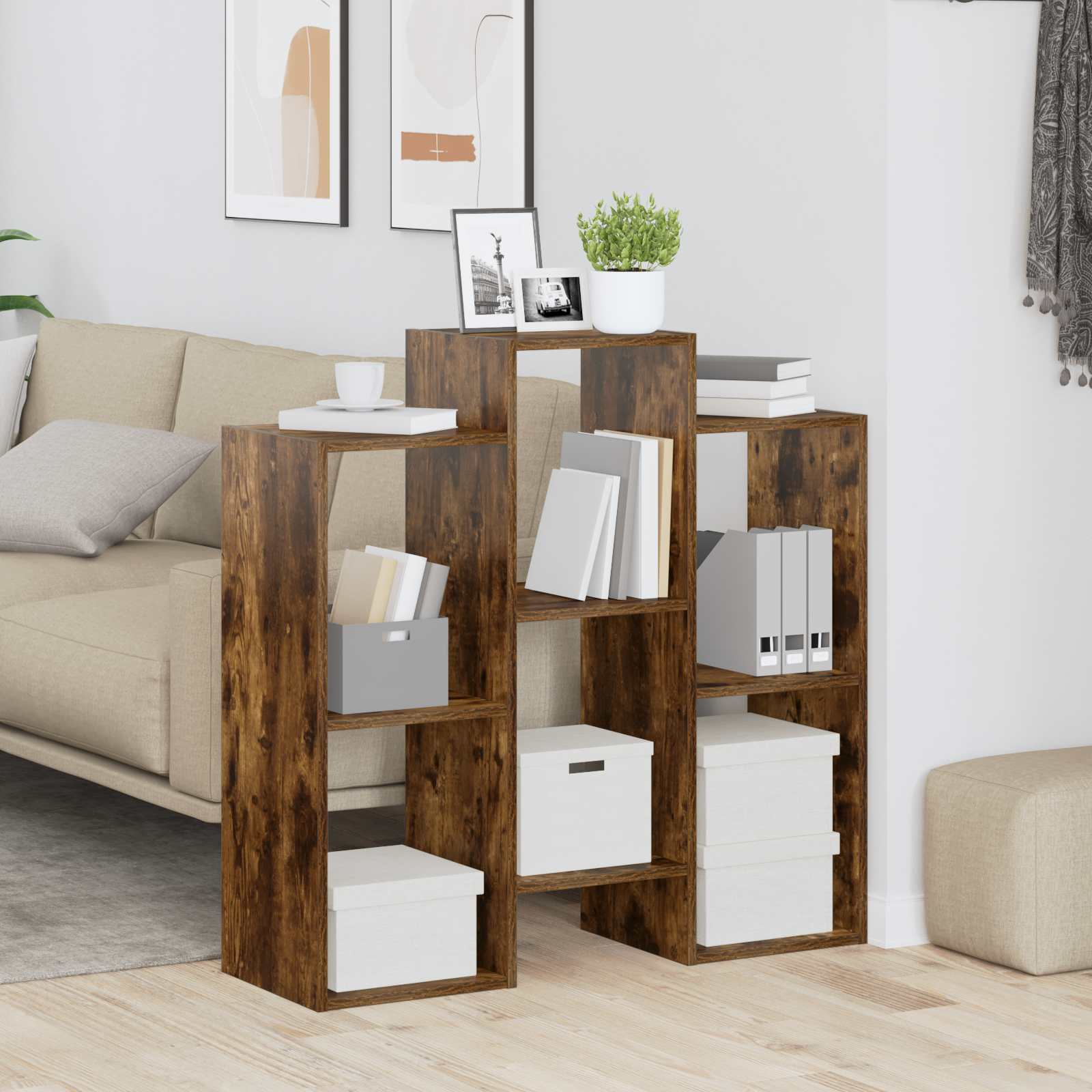 Sideboard Geräucherte Eiche 90 x 30 x 90 cm