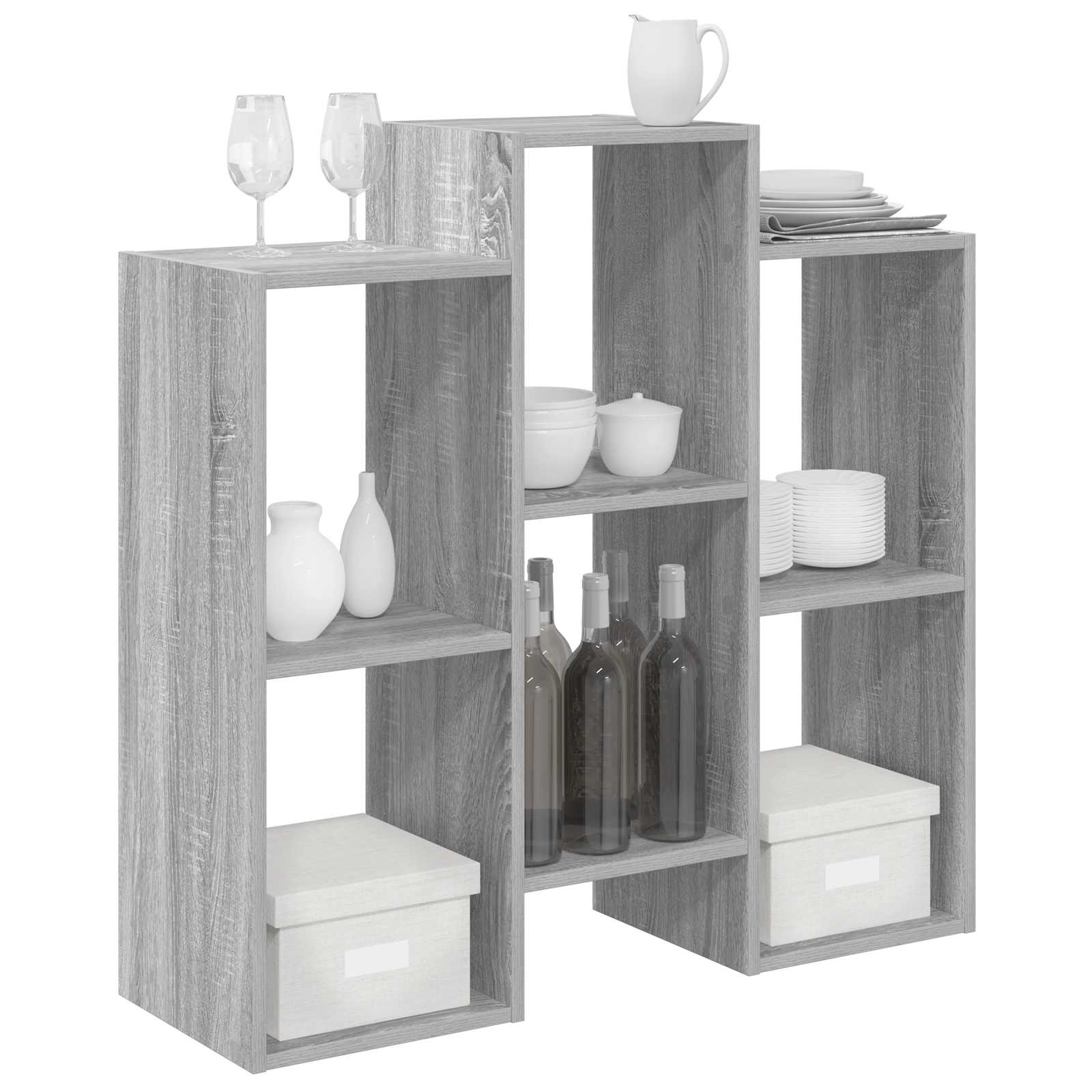 Sideboard Graues Sonoma 90 x 30 x 90 cm