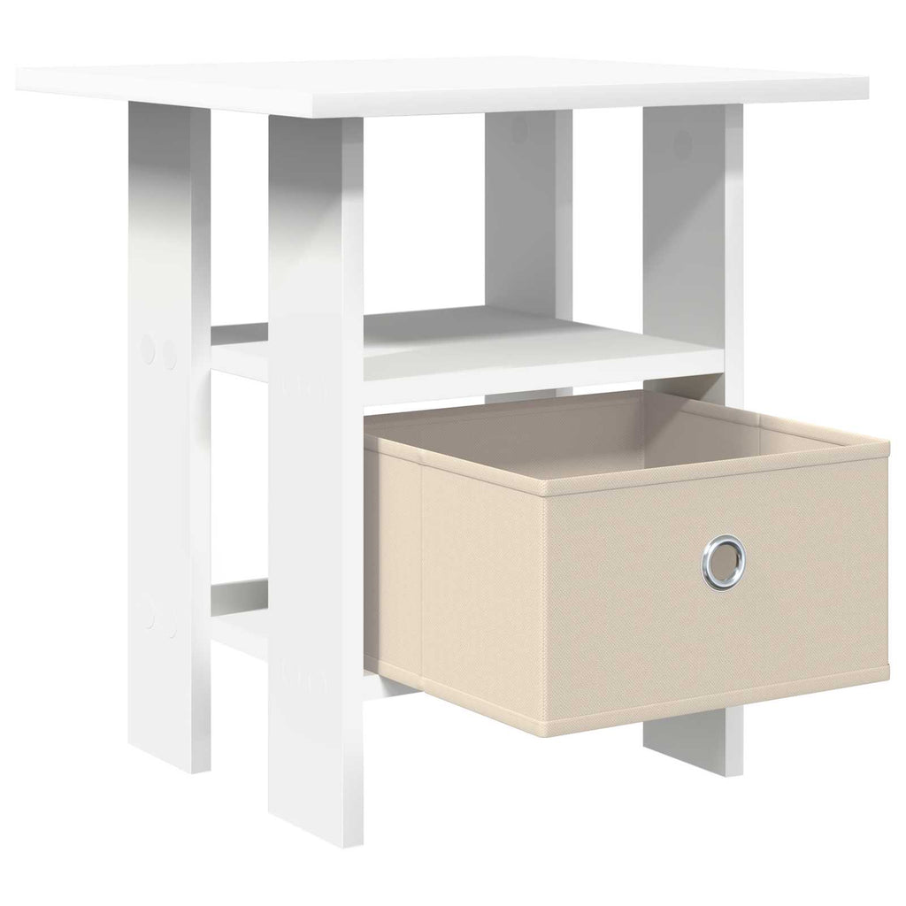 Nachttisch 2 pcs Weiß 41 x 40 x 45 cm Holzwerkstoff