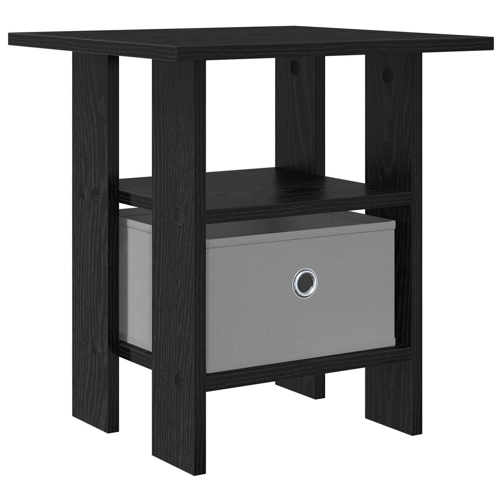 Nachttisch Schwarz Eichen-Optik 41 x 40 x 45 cm Holzwerkstoff