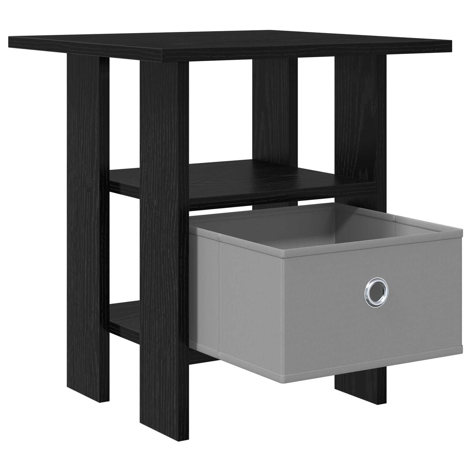 Nachttisch Schwarz Eichen-Optik 41 x 40 x 45 cm Holzwerkstoff