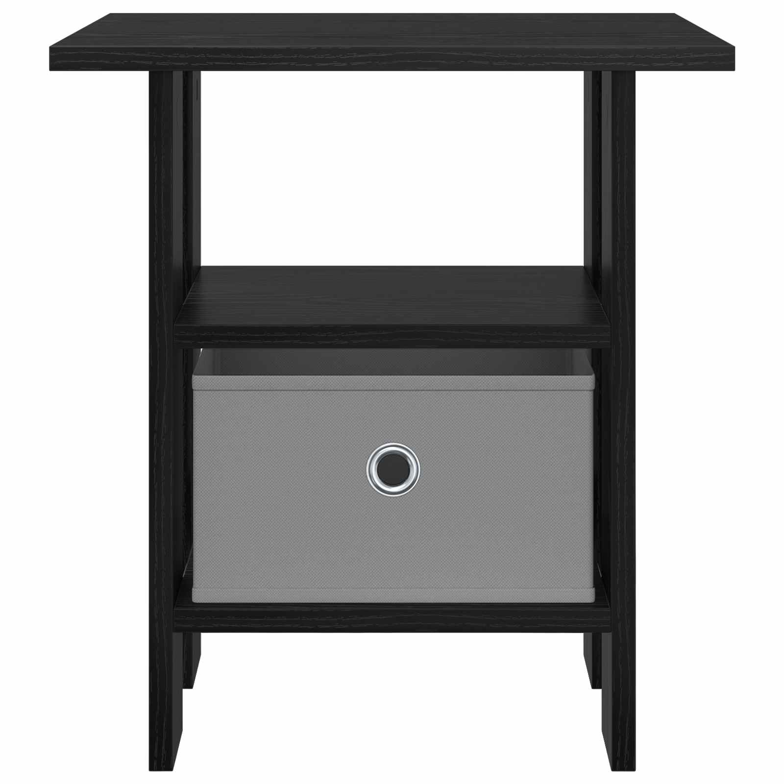 Nachttisch 2 pcs Schwarz Eichen-Optik 41 x 40 x 45 cm