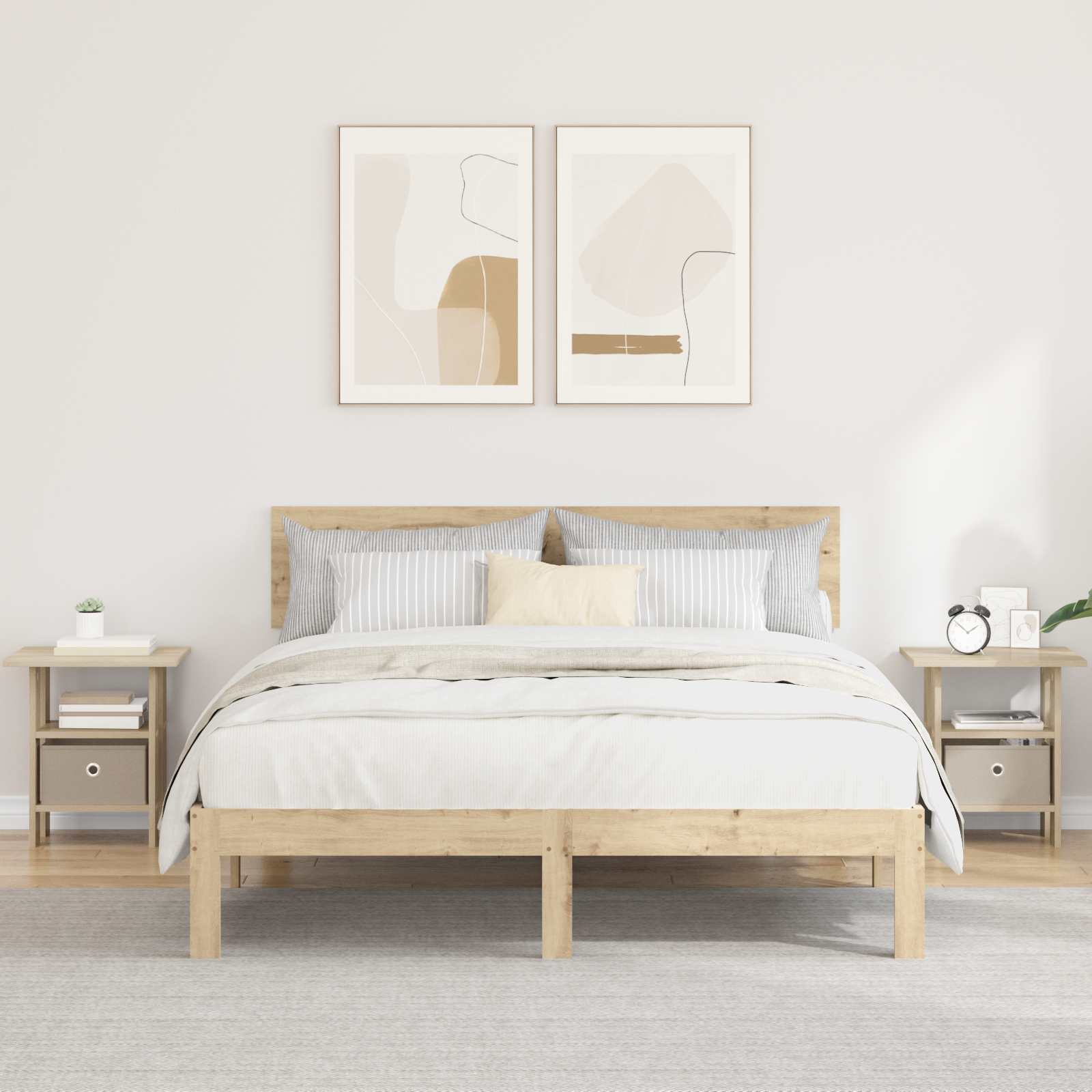 Nachttisch 2 pcs Sonoma-Eiche 41 x 40 x 45 cm Holzwerkstoff