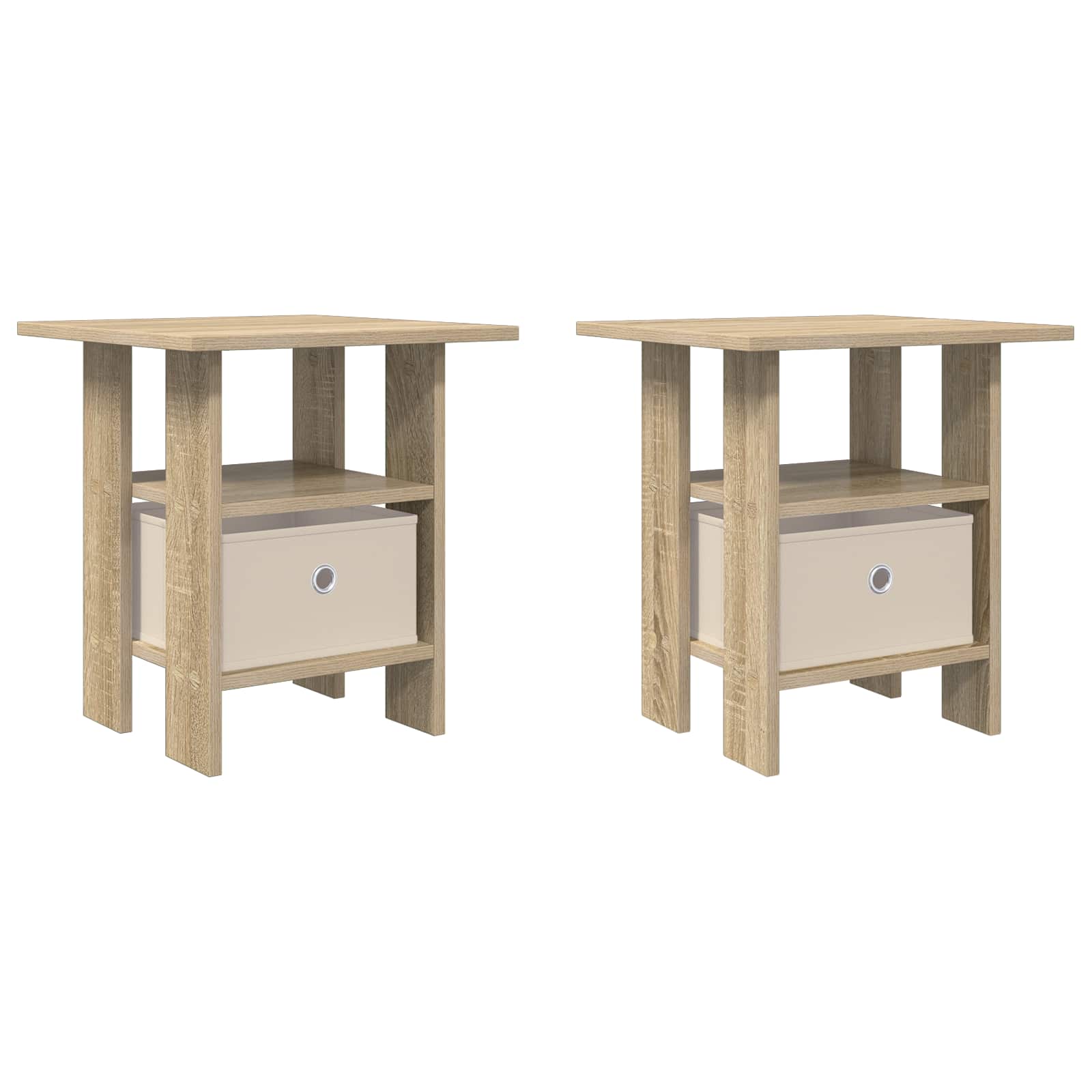 Nachttisch 2 pcs Sonoma-Eiche 41 x 40 x 45 cm Holzwerkstoff