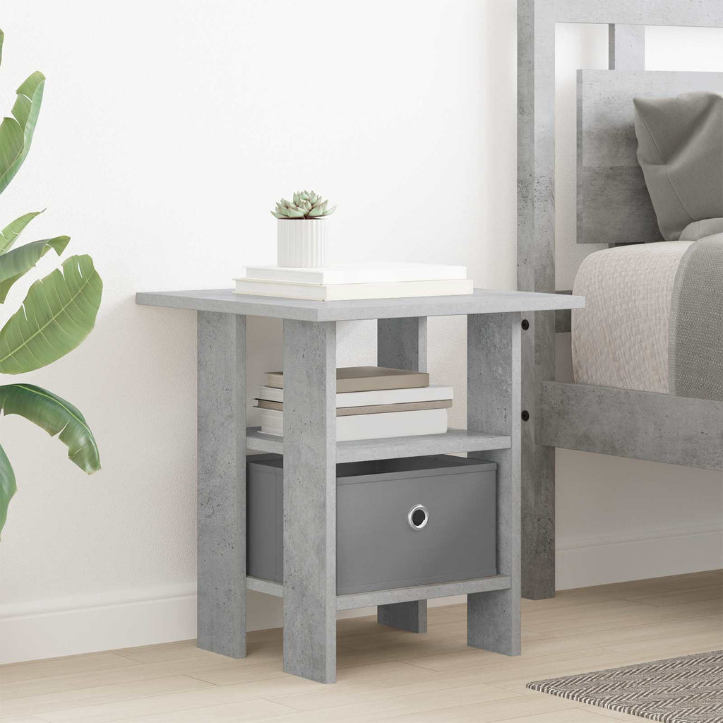 Nachttisch Beton Grau 41 x 40 x 45 cm Holzwerkstoff