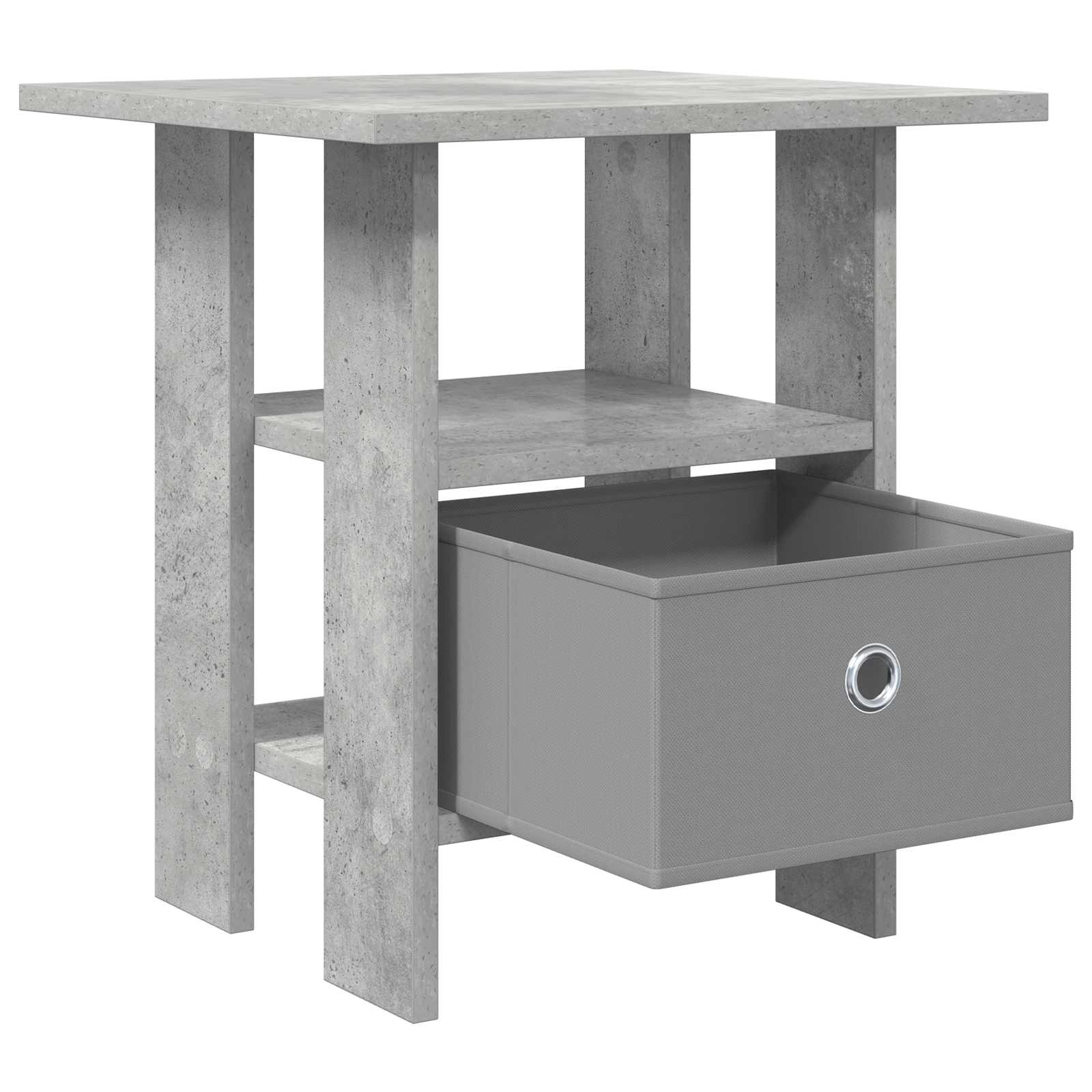 Nachttisch 2 pcs Beton Grau 41 x 40 x 45 cm Holzwerkstoff