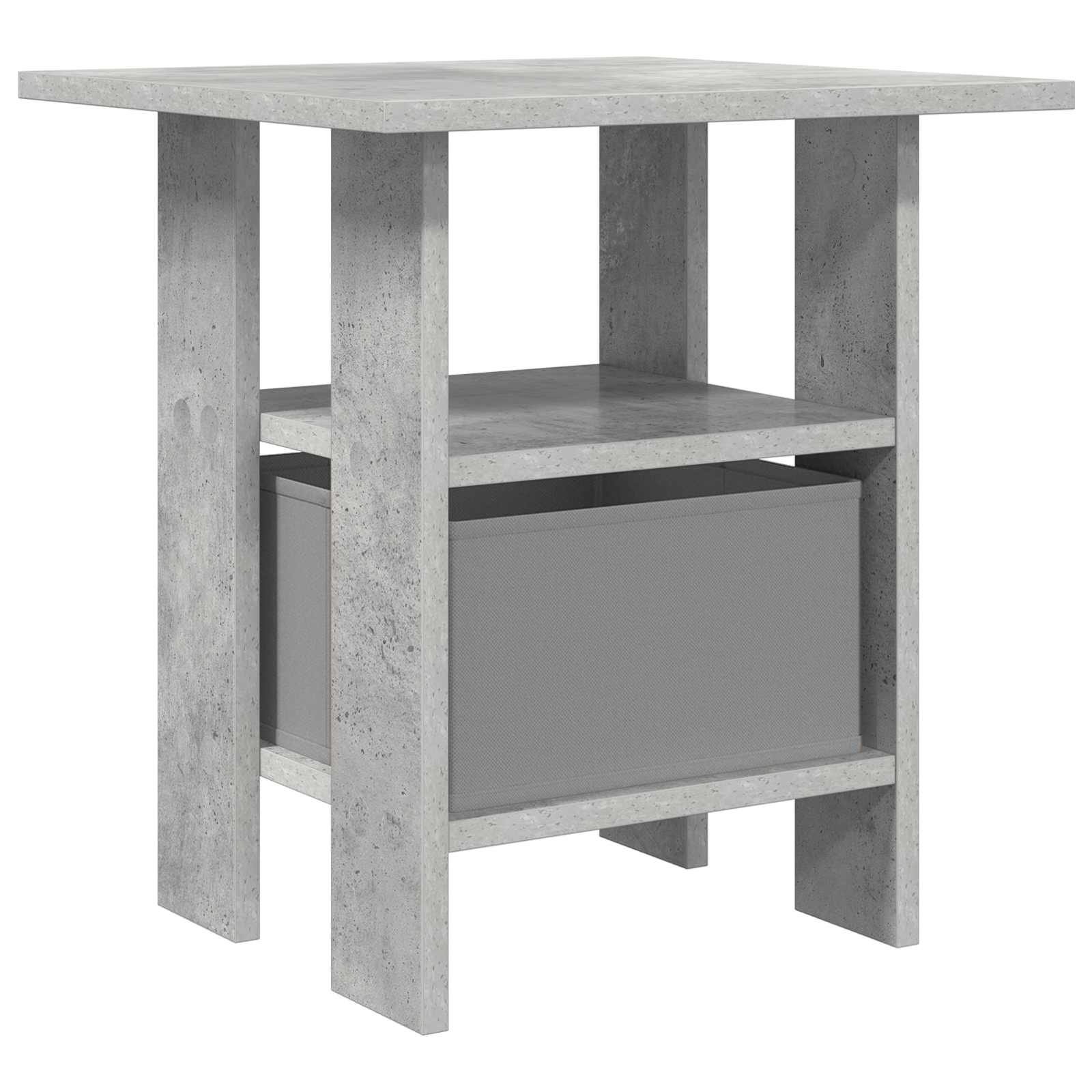 Nachttisch 2 pcs Beton Grau 41 x 40 x 45 cm Holzwerkstoff
