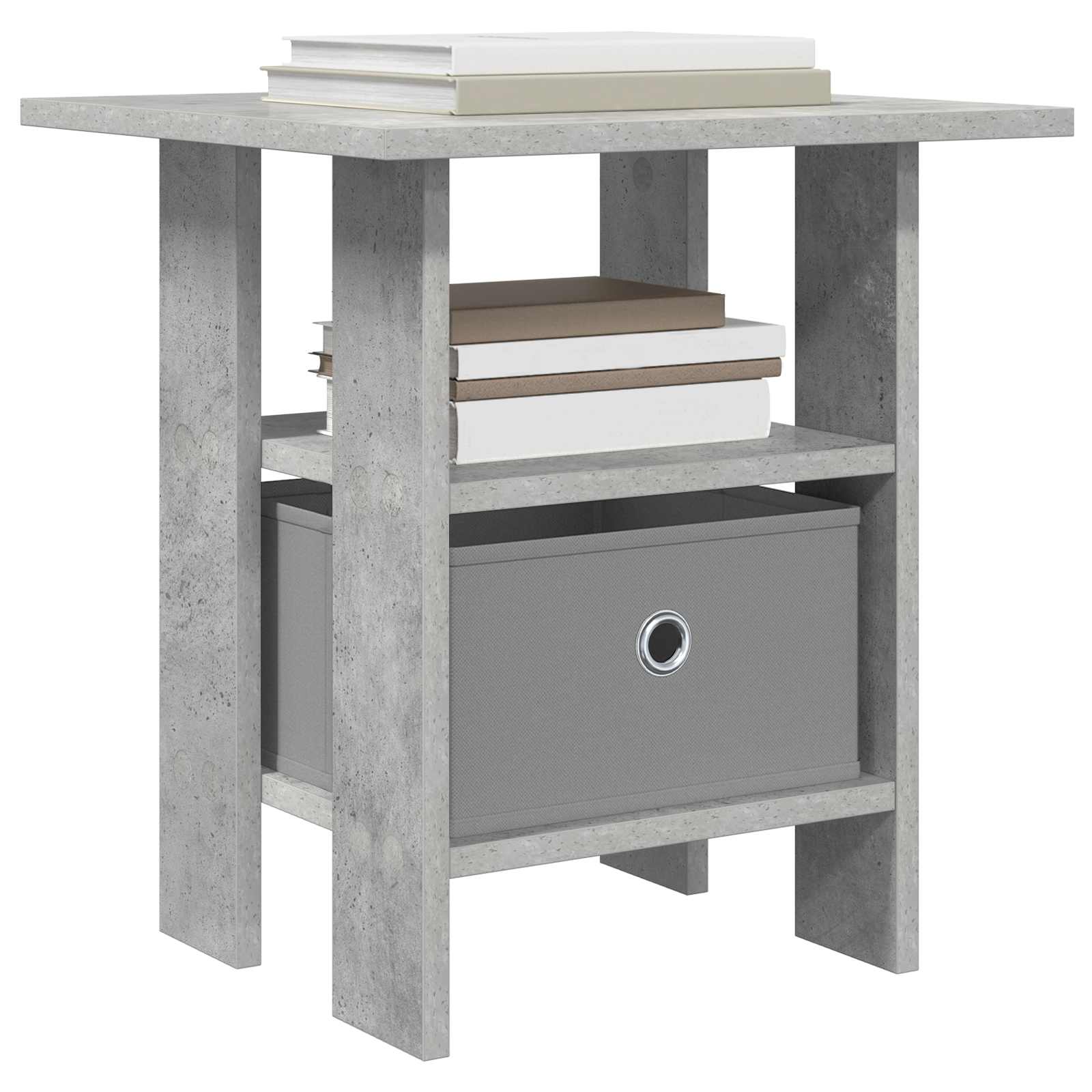 Nachttisch 2 pcs Beton Grau 41 x 40 x 45 cm Holzwerkstoff