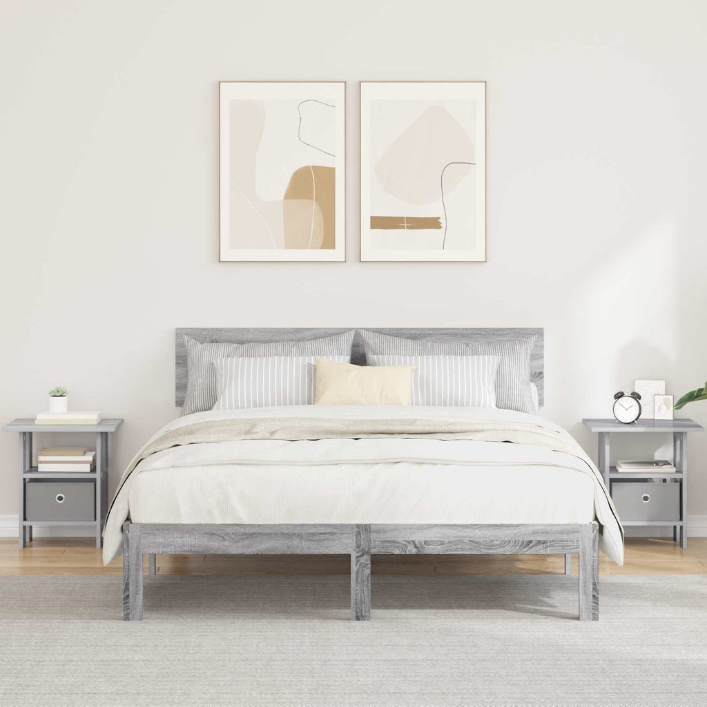 Nachttisch 2 pcs Graues Sonoma 41 x 40 x 45 cm Holzwerkstoff