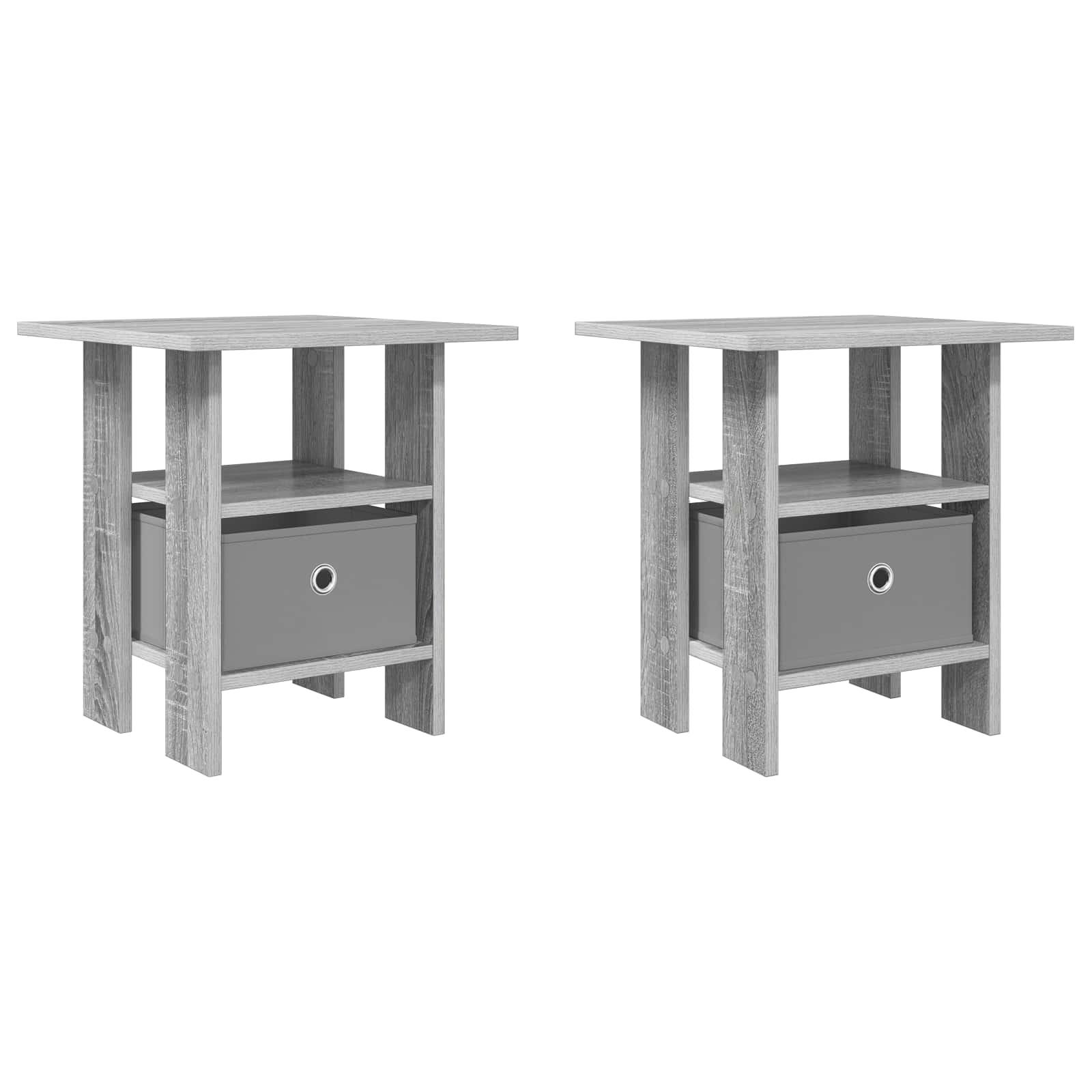 Nachttisch 2 pcs Graues Sonoma 41 x 40 x 45 cm Holzwerkstoff