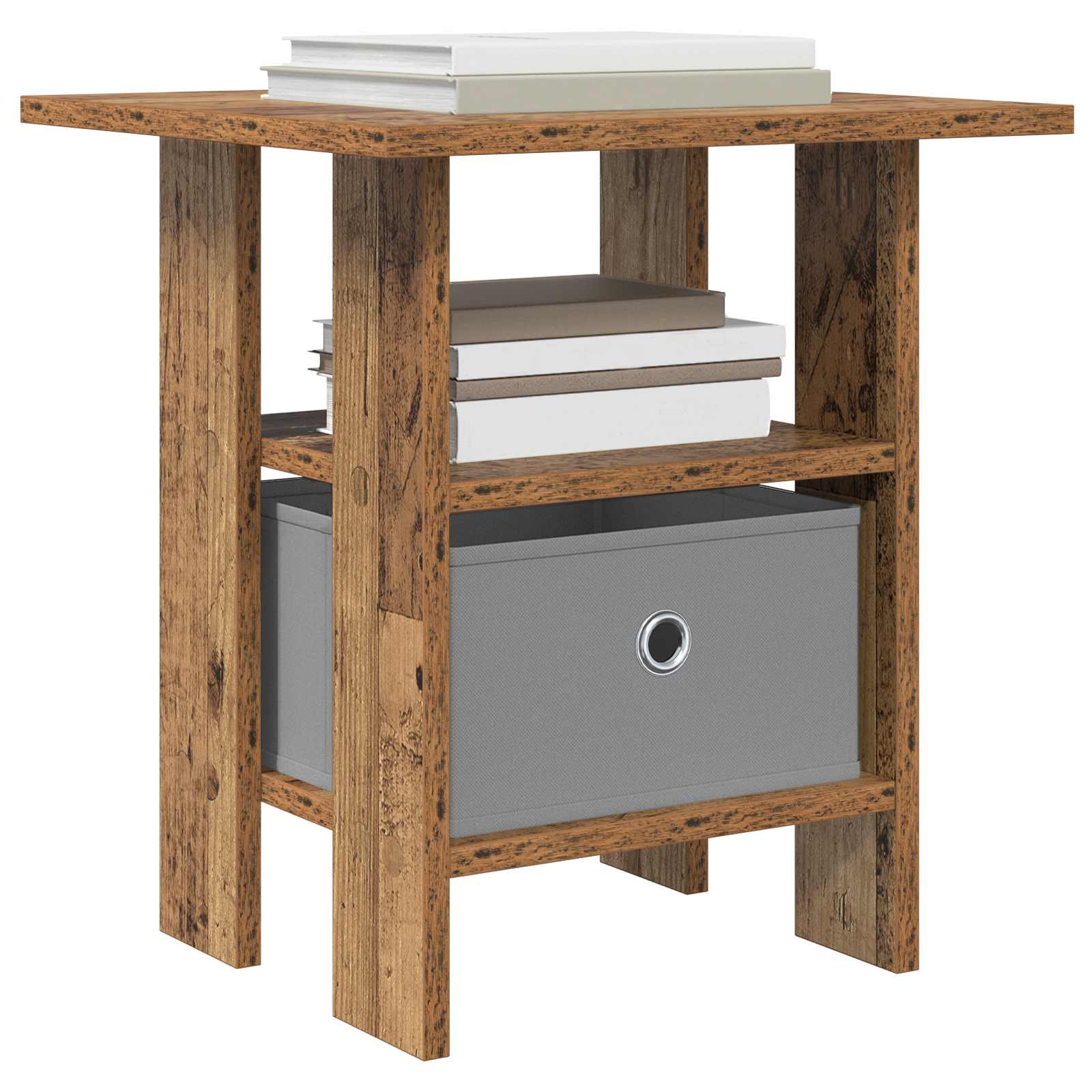 Nachttisch mit Schubladen Altholz 41 x 40 x 45 cm Holzwerkstoff