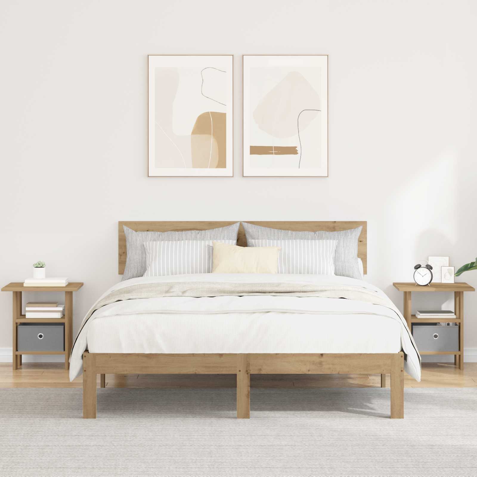 Nachttisch 2 pcs Artisan-Eiche 41 x 40 x 45 cm Holzwerkstoff