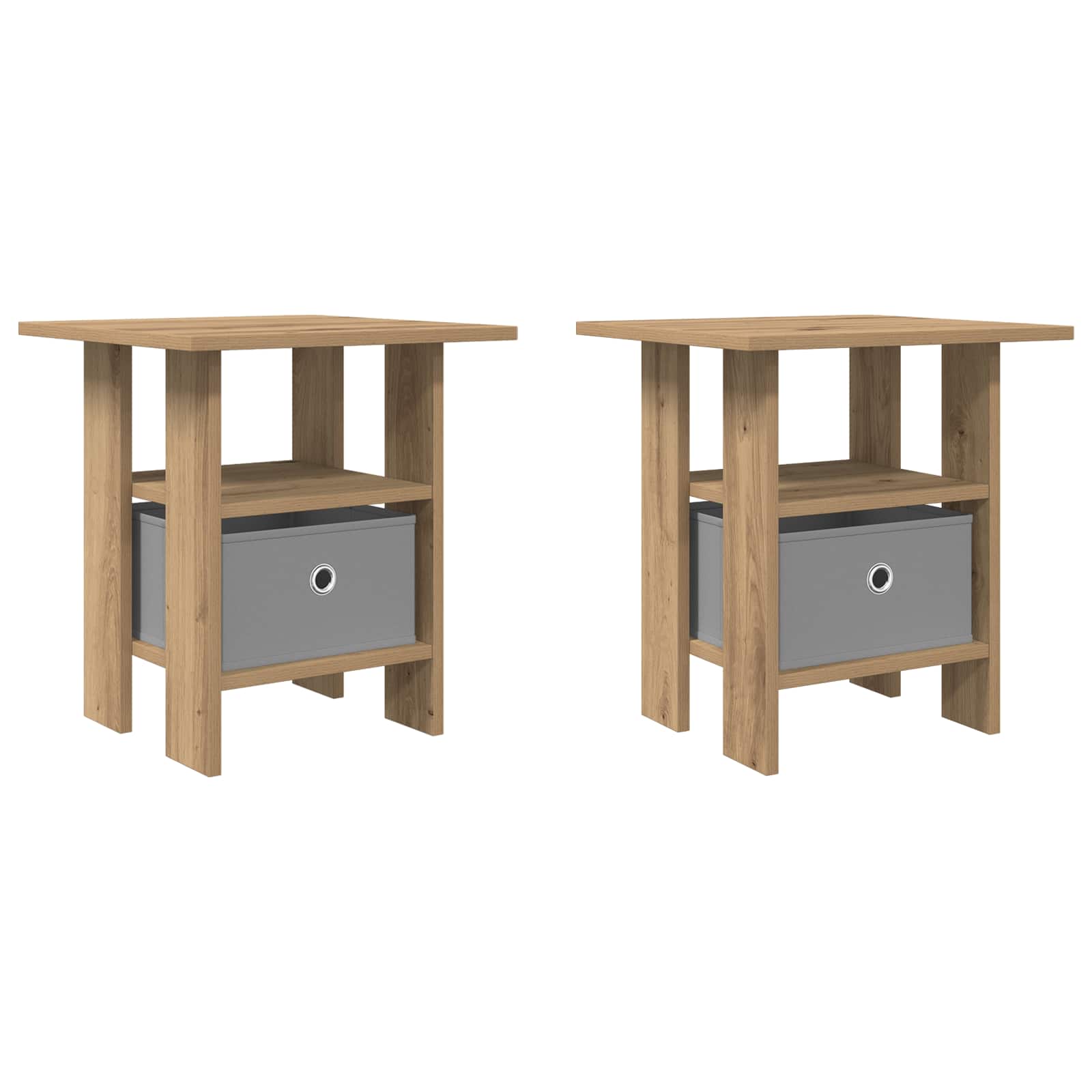 Nachttisch 2 pcs Artisan-Eiche 41 x 40 x 45 cm Holzwerkstoff