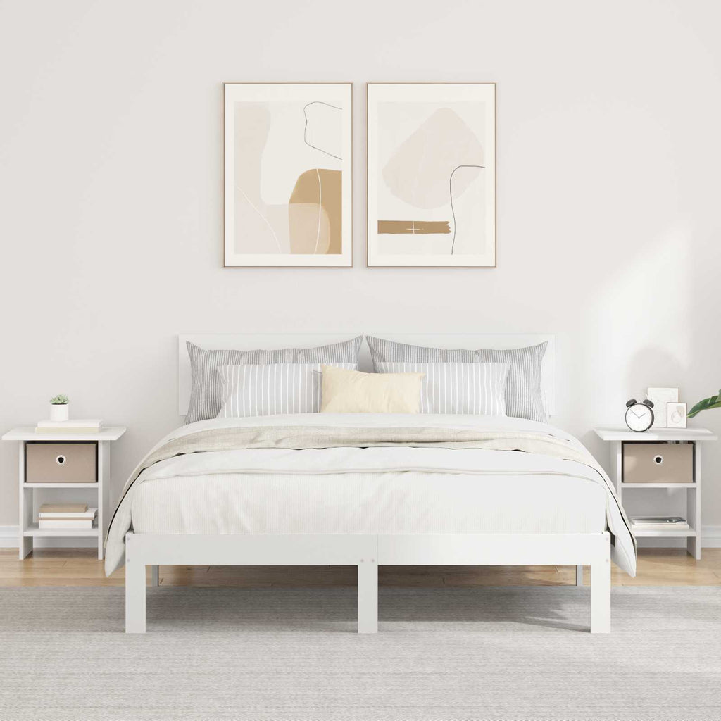 Nachttisch 2 pcs Weiß 41 x 40 x 45 cm Holzwerkstoff