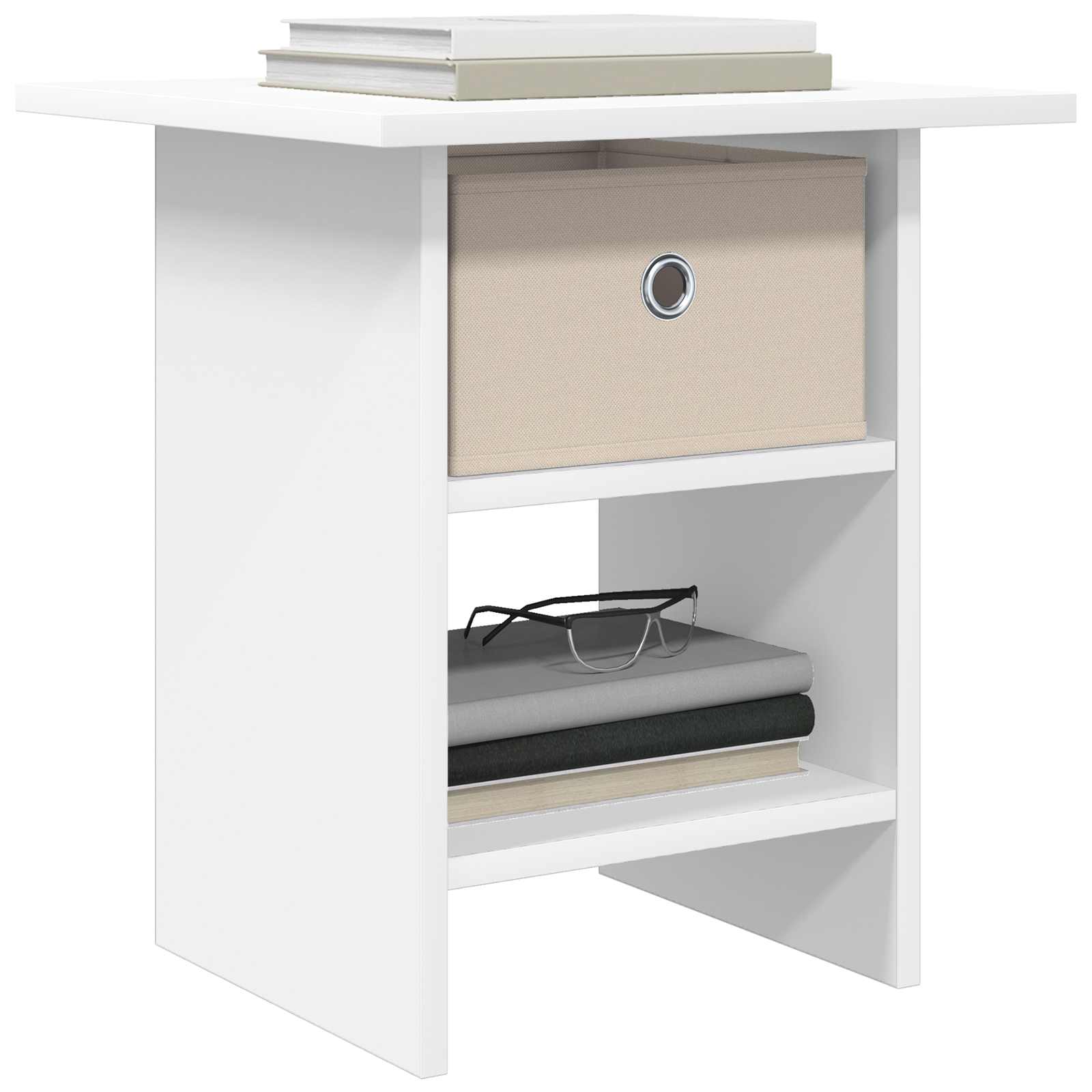Nachttisch 2 pcs Weiß 41 x 40 x 45 cm Holzwerkstoff