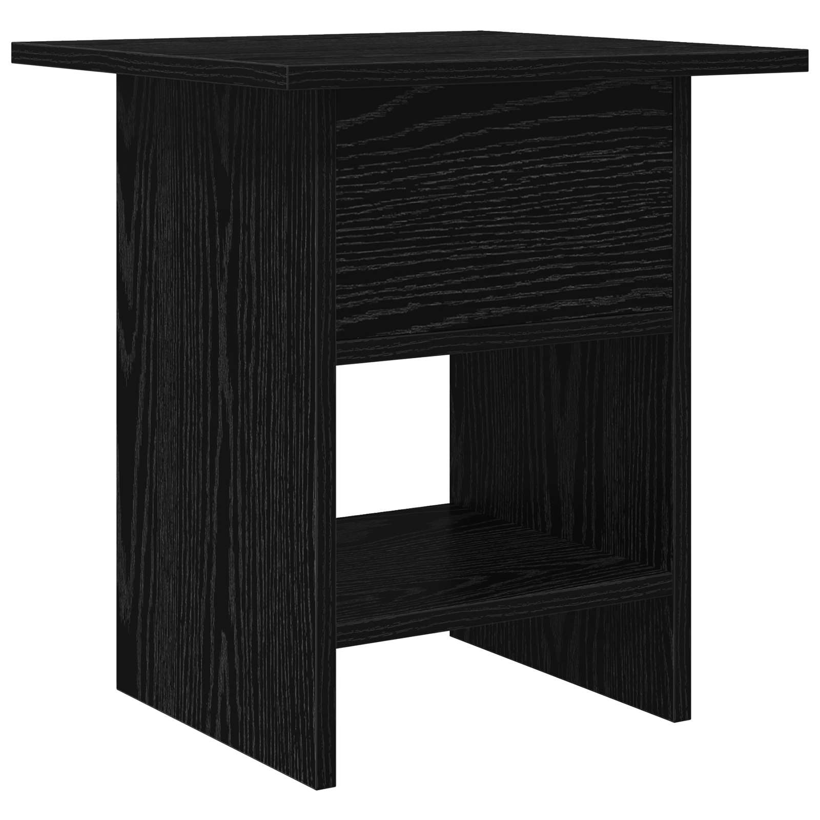 Nachttisch 2 pcs Schwarz Eichen-Optik 41 x 40 x 45 cm