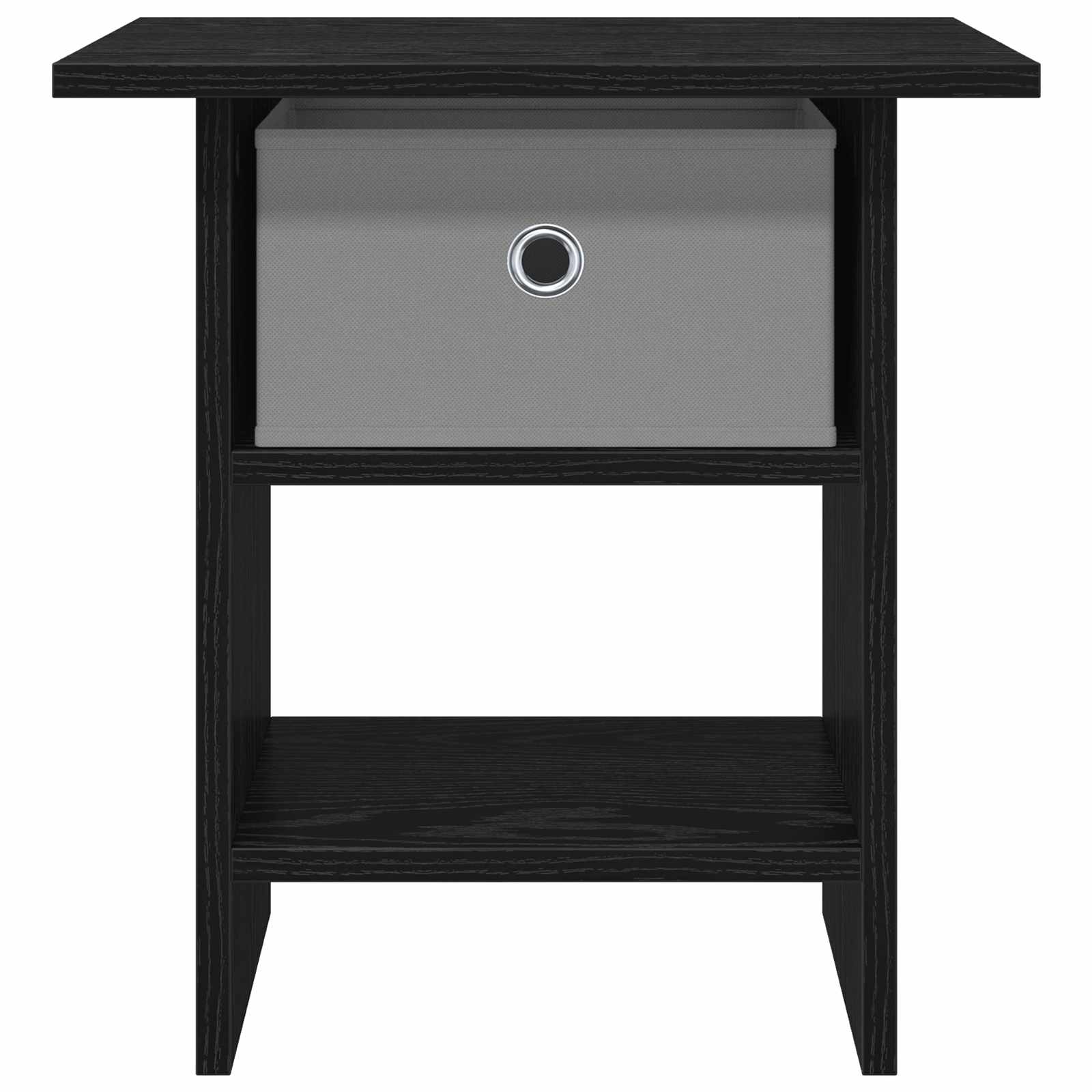 Nachttisch 2 pcs Schwarz Eichen-Optik 41 x 40 x 45 cm