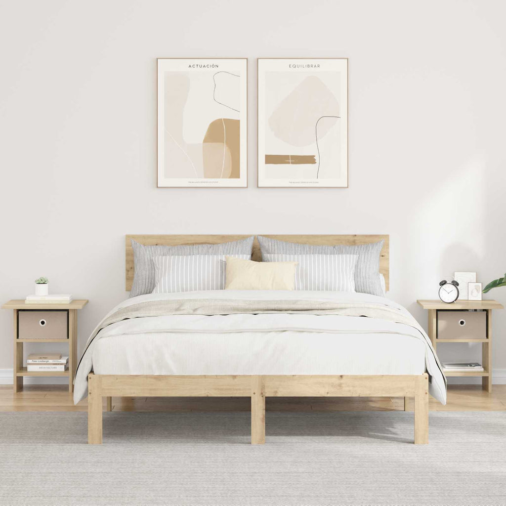 Nachttisch 2 pcs Sonoma-Eiche 41 x 40 x 45 cm Holzwerkstoff