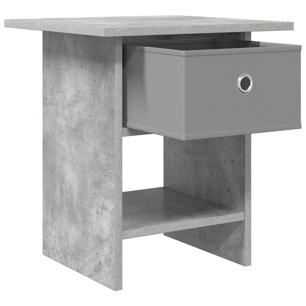 Nachttisch 2 pcs Beton Grau 41 x 40 x 45 cm Holzwerkstoff