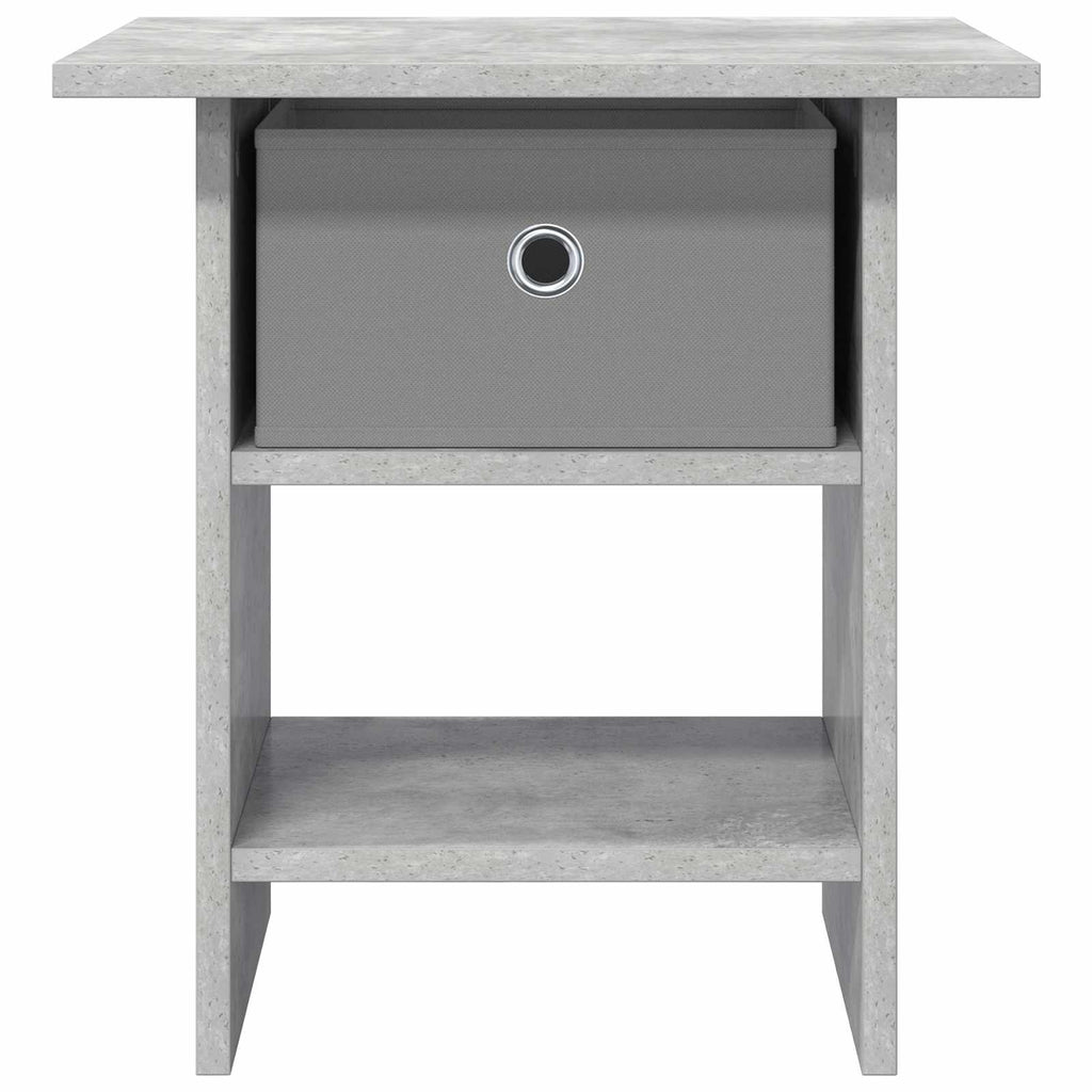 Nachttisch 2 pcs Beton Grau 41 x 40 x 45 cm Holzwerkstoff