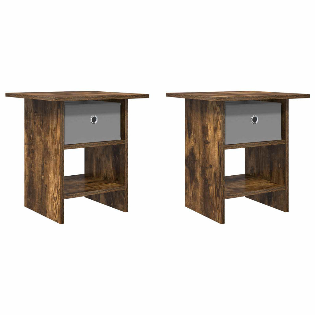 Nachttisch 2 pcs Geräucherte Eiche 41 x 40 x 45 cm