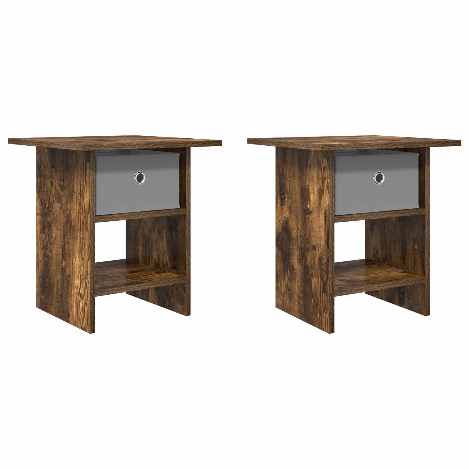 Nachttisch 2 pcs Geräucherte Eiche 41 x 40 x 45 cm
