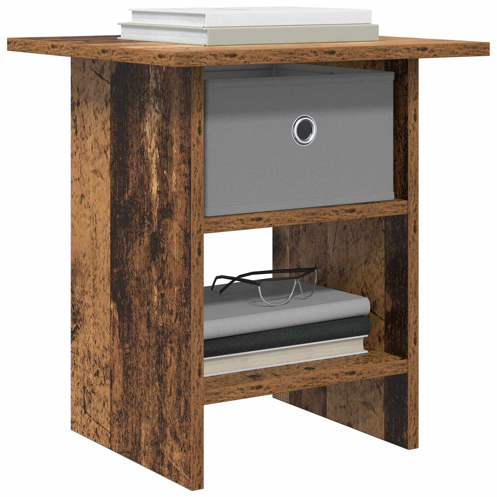 Nachttisch mit Schubladen Altholz 41 x 40 x 45 cm Holzwerkstoff
