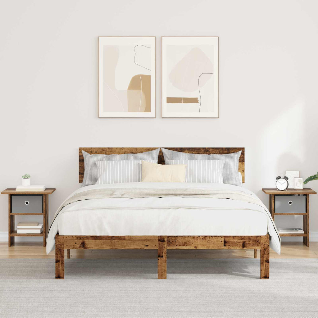 Nachttisch 2 pcs Altholz 41 x 40 x 45 cm Holzwerkstoff