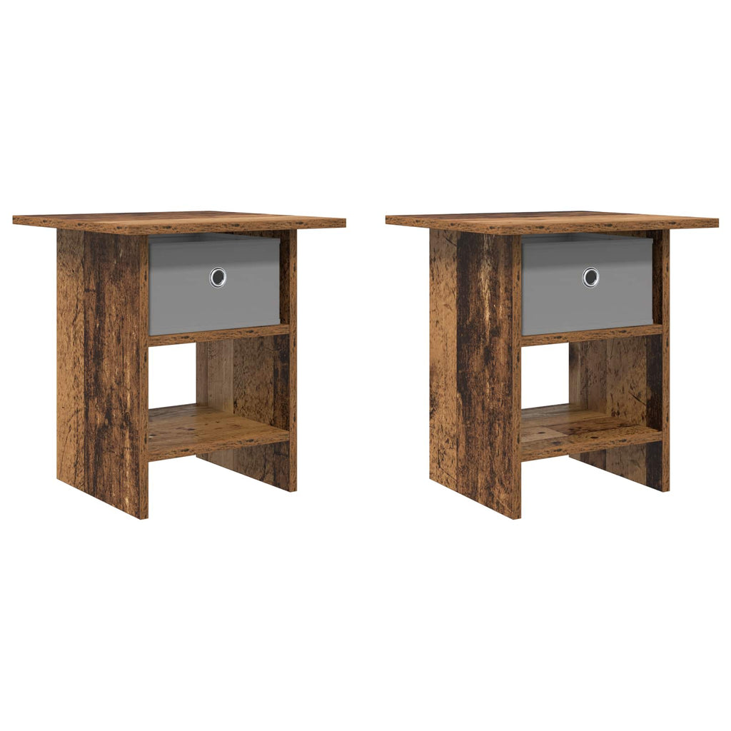 Nachttisch 2 pcs Altholz 41 x 40 x 45 cm Holzwerkstoff