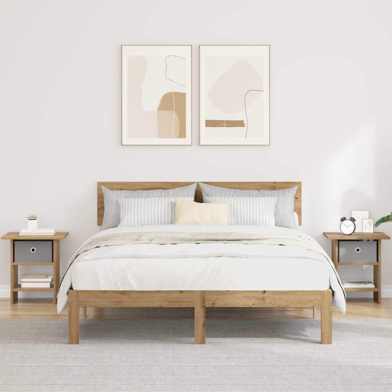 Nachttisch 2 pcs Artisan-Eiche 41 x 40 x 45 cm Holzwerkstoff
