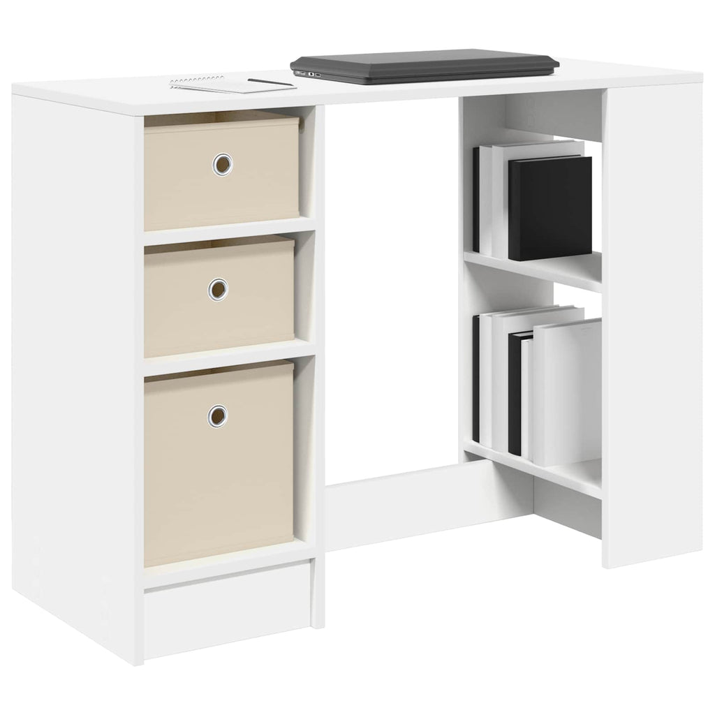Schreibtisch mit Schubladen Weiß 100 x 40 x 75 cm Holzwerkstoff