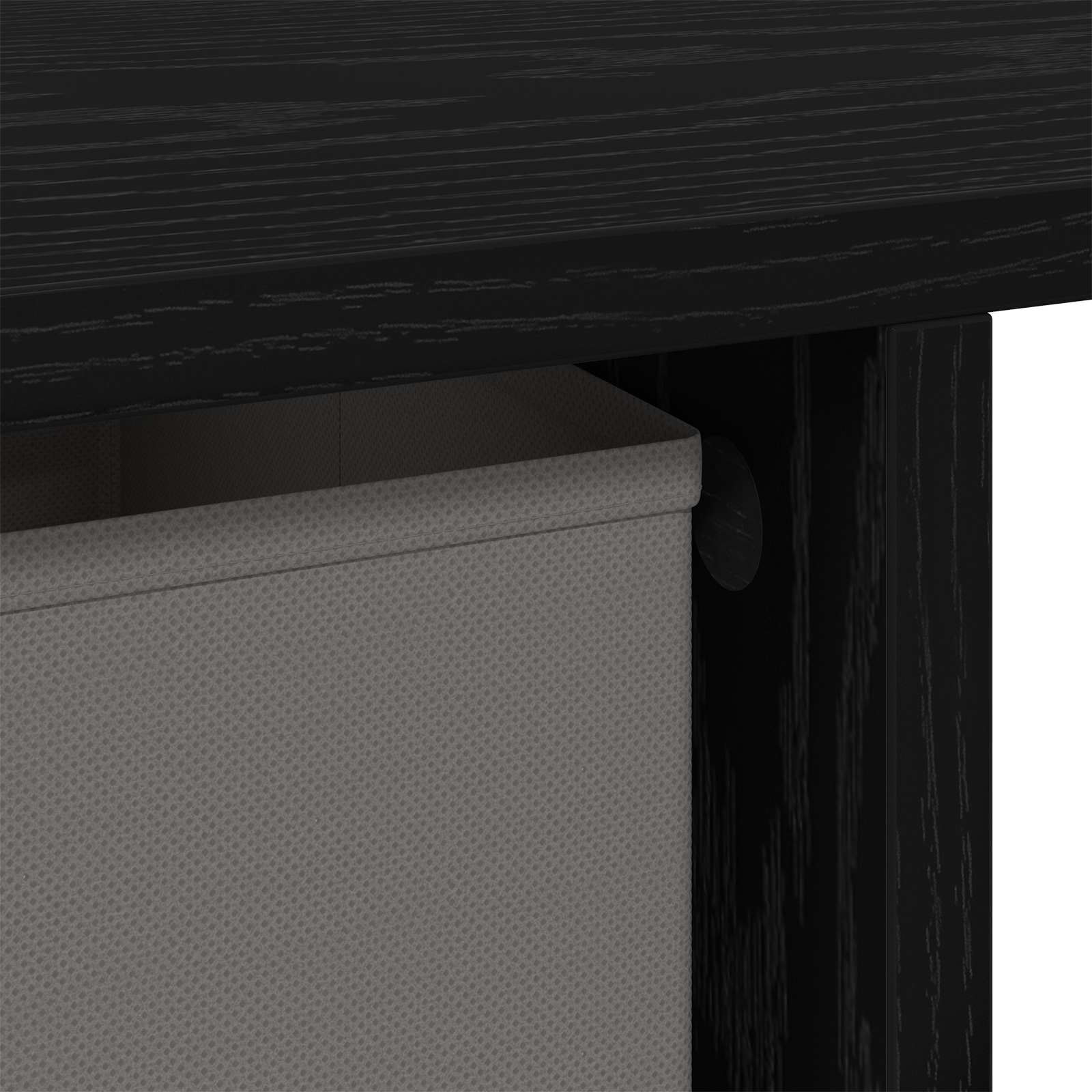 Schreibtisch mit Regal Schwarz Eichen-Optik 100 x 40 x 75 cm