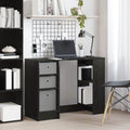 Schreibtisch mit Regal Schwarz Eichen-Optik 100 x 40 x 75 cm