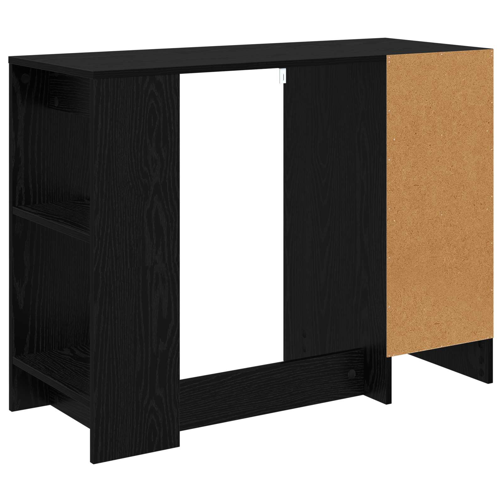 Schreibtisch mit Regal Schwarz Eichen-Optik 100 x 40 x 75 cm