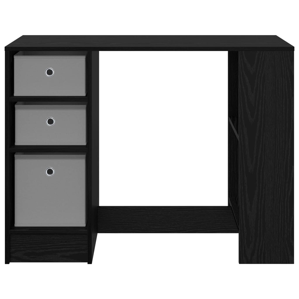 Schreibtisch mit Regal Schwarz Eichen-Optik 100 x 40 x 75 cm
