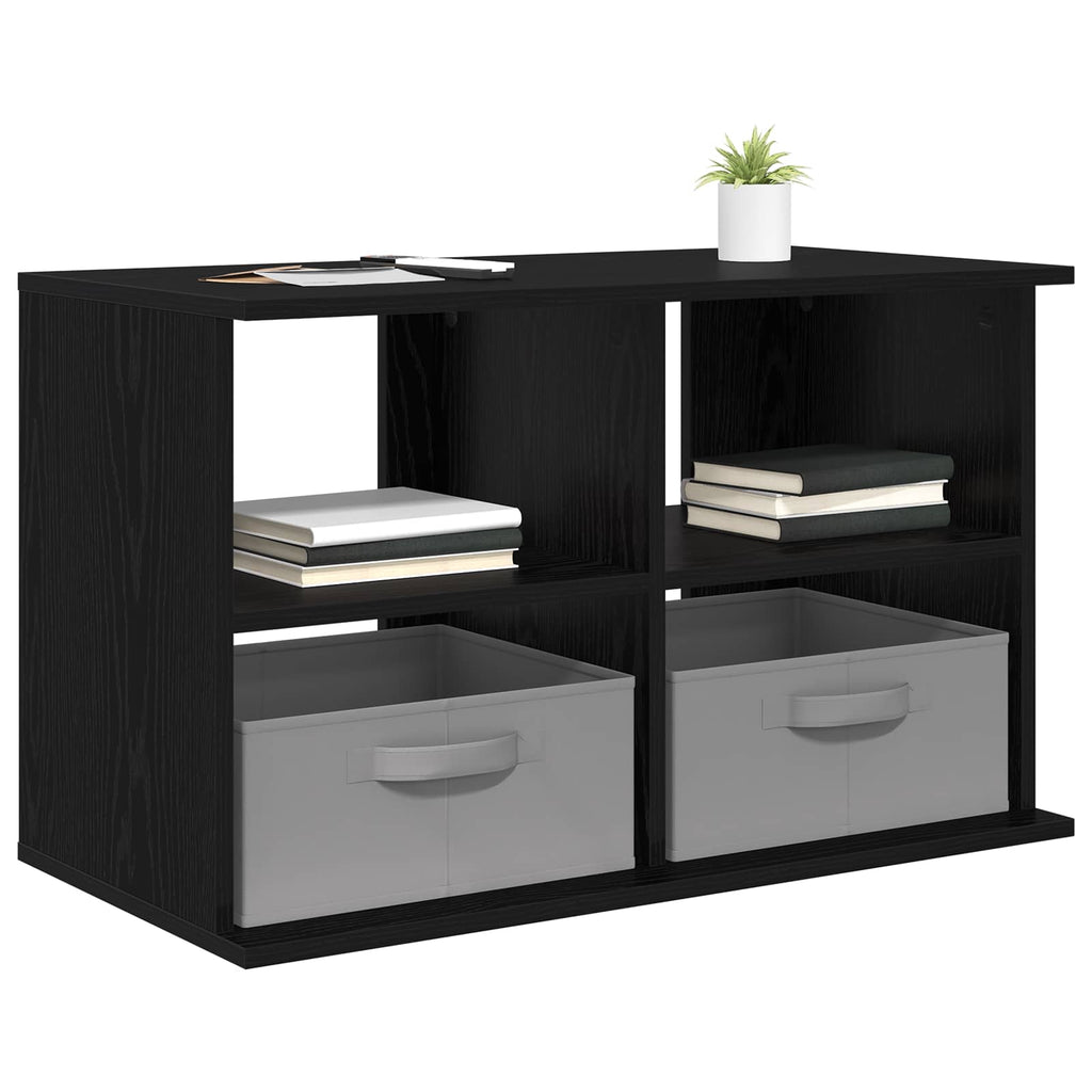 TV-Ständer mit Schubladen Schwarz Eichen-Optik 79 x 40 x 48 cm