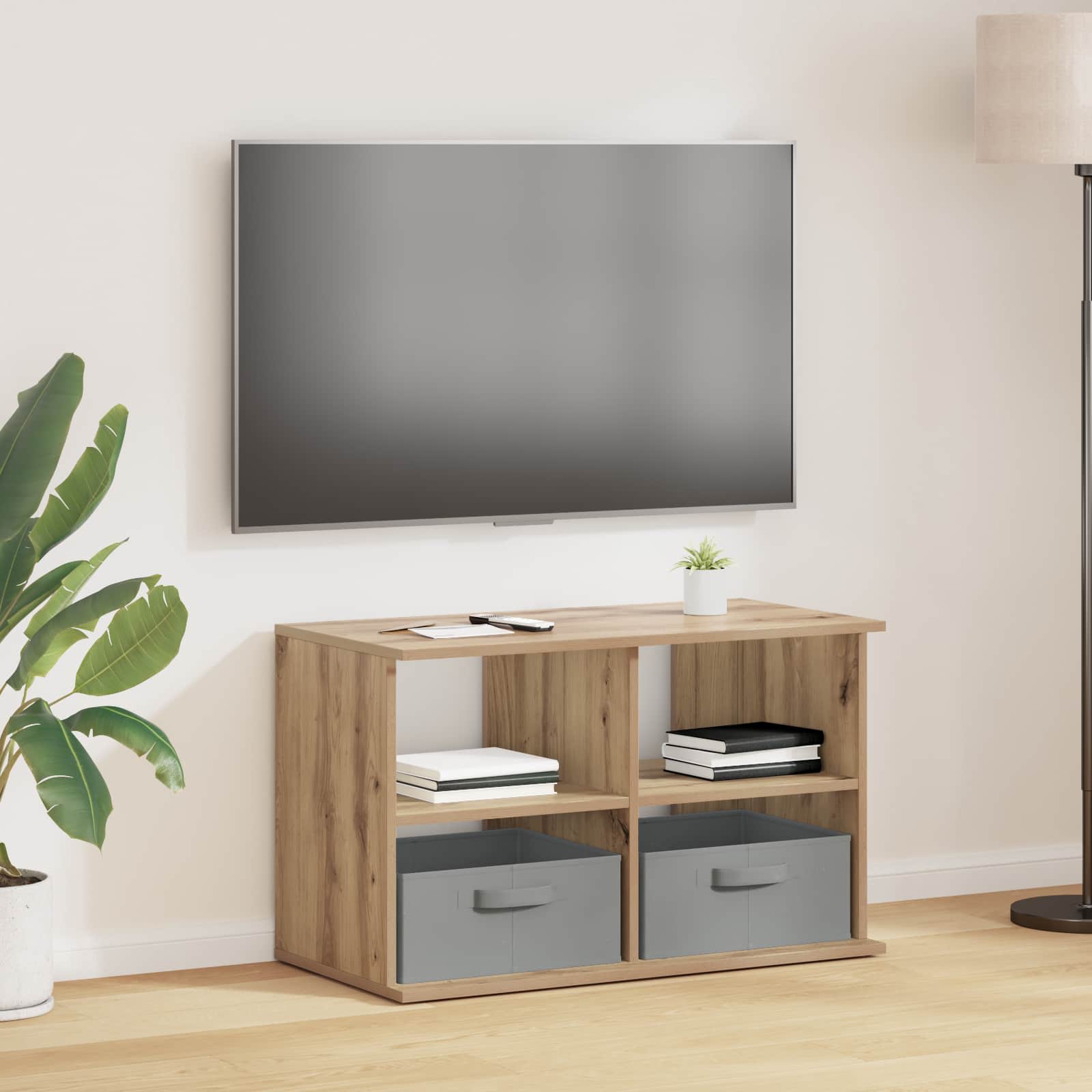 TV-Ständer mit Schubladen Artisan-Eiche 79 x 40 x 48 cm