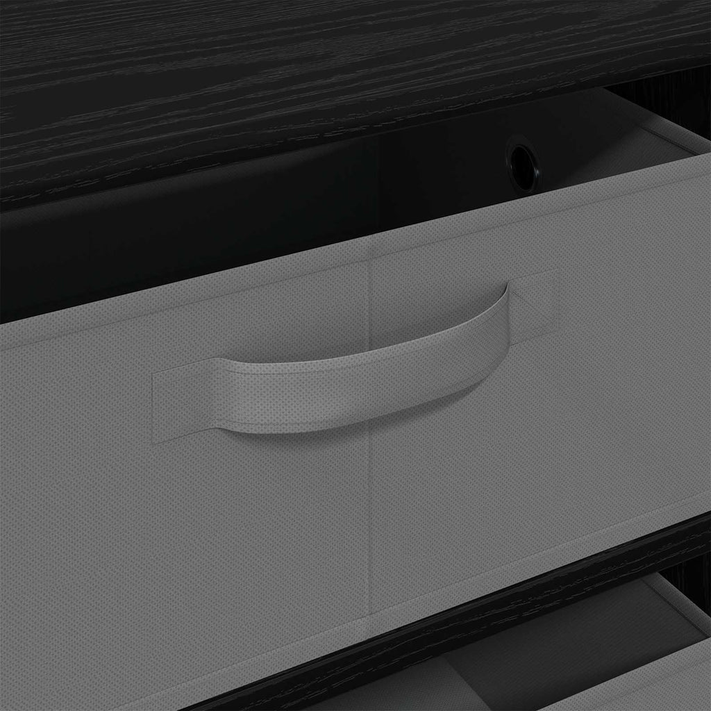 Sideboard mit Schubladen Schwarz Eichen-Optik 60 x 33,5 x 84 cm
