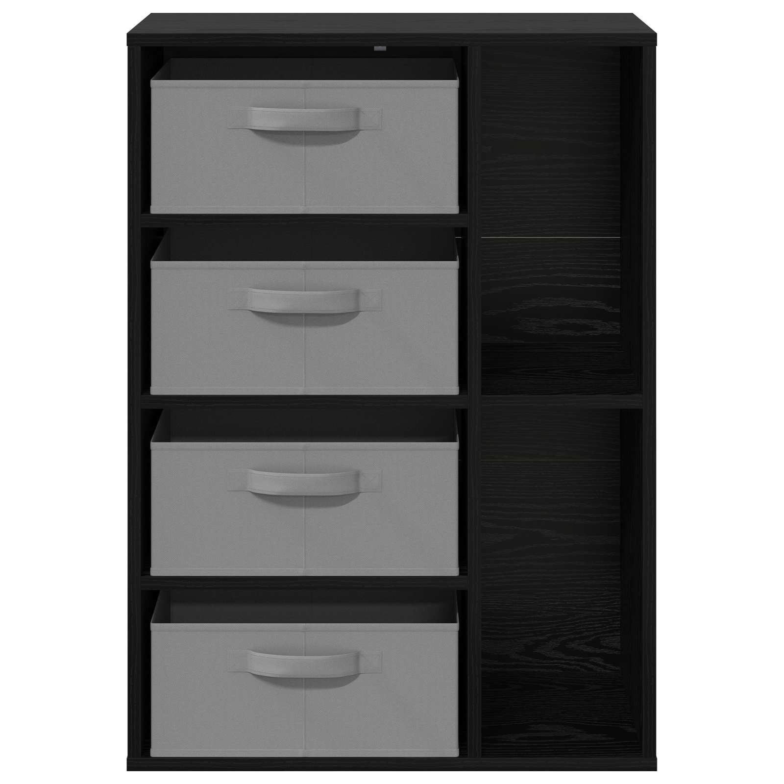 Sideboard mit Schubladen Schwarz Eichen-Optik 60 x 33,5 x 84 cm
