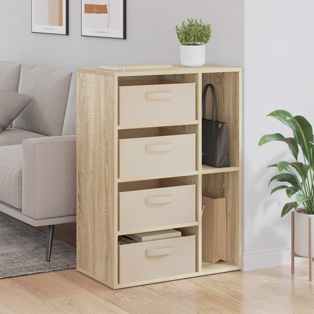 Sideboard mit Schubladen Sonoma-Eiche 60 x 33,5 x 84 cm