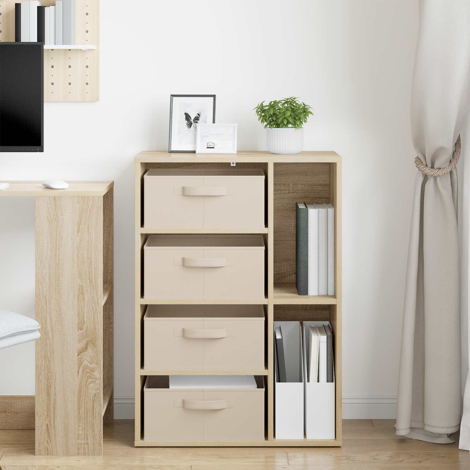 Sideboard mit Schubladen Sonoma-Eiche 60 x 33,5 x 84 cm