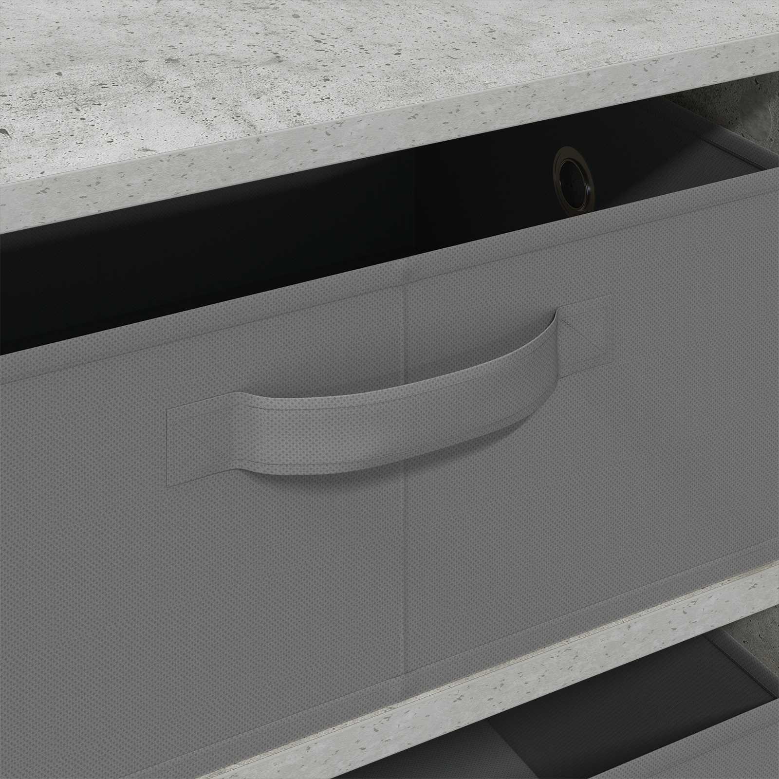 Sideboard mit Schubladen Beton Grau 60 x 33,5 x 84 cm