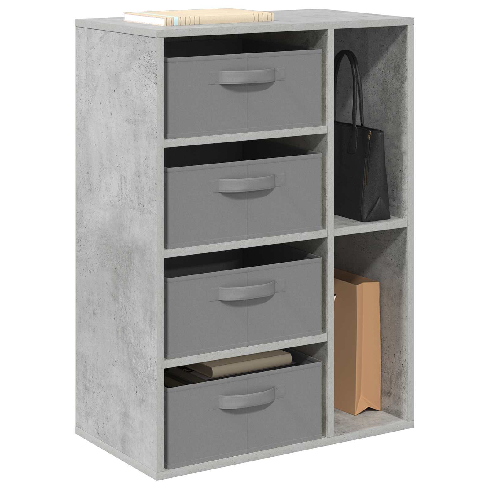 Sideboard mit Schubladen Beton Grau 60 x 33,5 x 84 cm