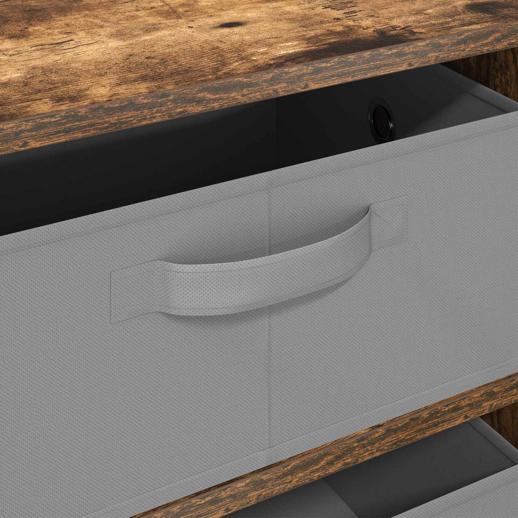 Sideboard mit Schubladen Geräucherte Eiche 60 x 33,5 x 84 cm